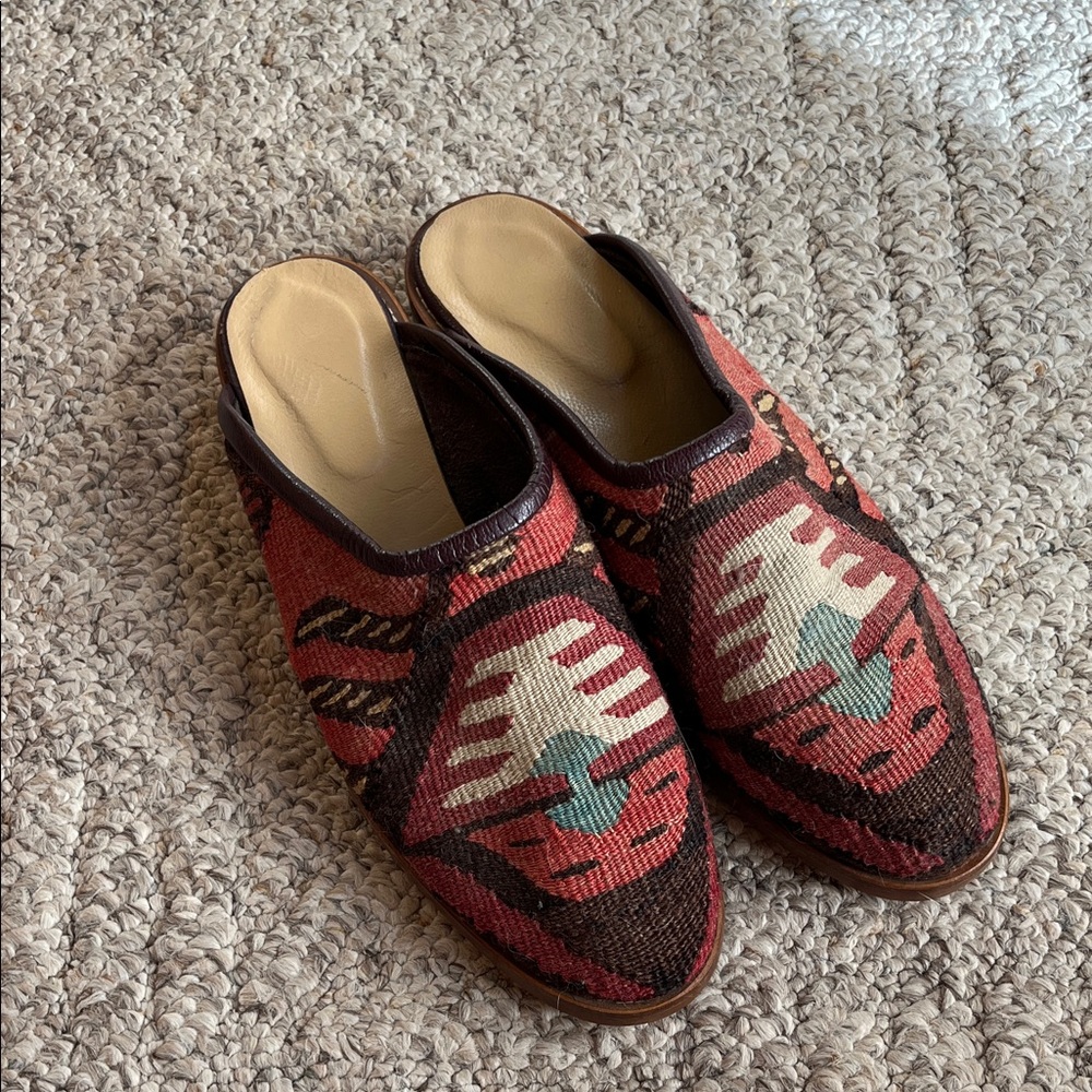 Turkish Kilim Colorful Patterned Slip-On Loafers